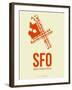 Sfo San Francisco Poster 1-NaxArt-Framed Art Print