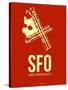 Sfo San Francisco Poster 2-NaxArt-Stretched Canvas