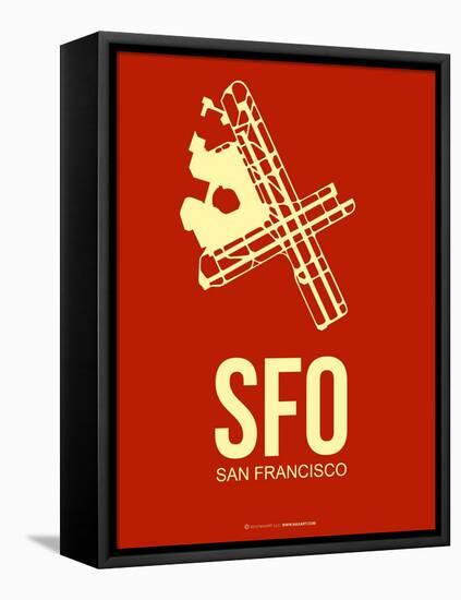 Sfo San Francisco Poster 2-NaxArt-Framed Stretched Canvas