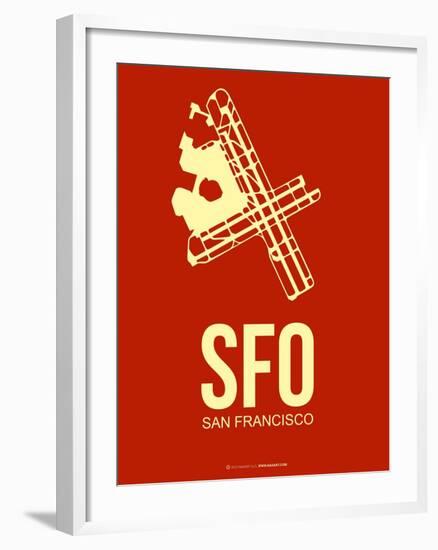 Sfo San Francisco Poster 2-NaxArt-Framed Art Print