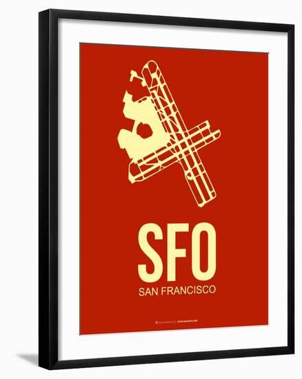 Sfo San Francisco Poster 2-NaxArt-Framed Art Print