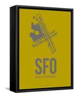 Sfo San Francisco Poster 3-NaxArt-Framed Stretched Canvas
