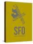 Sfo San Francisco Poster 3-NaxArt-Stretched Canvas