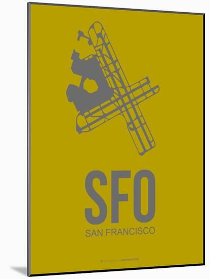 Sfo San Francisco Poster 3-NaxArt-Mounted Art Print