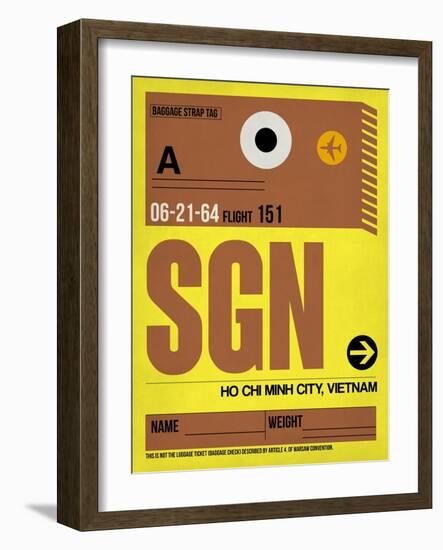 SGN Ho Chi Minh City Luggage Tag I-NaxArt-Framed Art Print