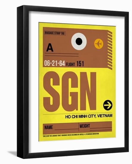 SGN Ho Chi Minh City Luggage Tag I-NaxArt-Framed Art Print