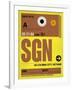 SGN Ho Chi Minh City Luggage Tag I-NaxArt-Framed Art Print