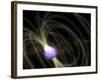 SGR 1806-20 Magnetar Including Magnetic Field Lines-Stocktrek Images-Framed Photographic Print