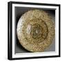 Sgraffito Decorated Plate with Central Shield, Ceramic, Tuscan Manufacture, Italy, Ca 1540-null-Framed Giclee Print