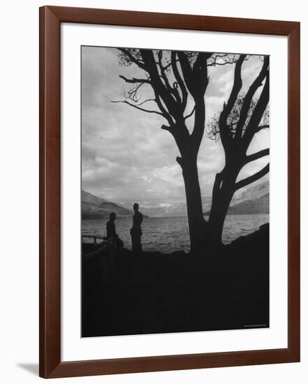 Sgt. Vincent Cafarella and Red Cross Worker Alice Sunbarger on Famous Banks of Lock Lomond-Hans Wild-Framed Photographic Print