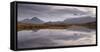 Sgurr nan Gillean mountain reflected in Loch nan Eilean, Glen Sligachan, Isle of SKye, Scotland. Au-Adam Burton-Framed Stretched Canvas