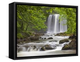 Sgwd yr Eira Waterfall, Brecon Beacons, Wales, United Kingdom, Europe-Billy Stock-Framed Stretched Canvas