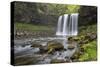 Sgwd Yr Eira Waterfall, Ystradfellte, Brecon Beacons National Park, Powys, Wales, United Kingdom-Stuart Black-Stretched Canvas