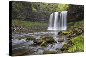 Sgwd Yr Eira Waterfall, Ystradfellte, Brecon Beacons National Park, Powys, Wales, United Kingdom-Stuart Black-Stretched Canvas