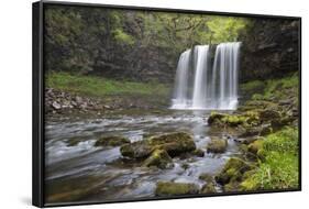 Sgwd Yr Eira Waterfall, Ystradfellte, Brecon Beacons National Park, Powys, Wales, United Kingdom-Stuart Black-Framed Photographic Print