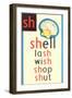 SH for Shell-null-Framed Art Print