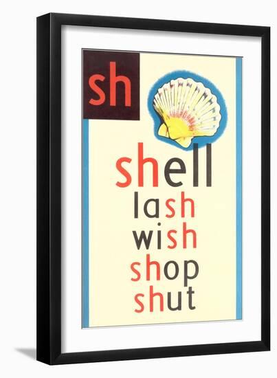 SH for Shell-null-Framed Art Print