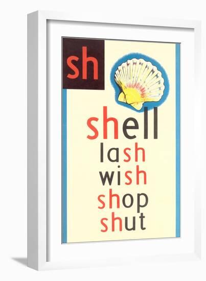 SH for Shell-null-Framed Art Print