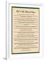 Sh*t My Sheen Says Charlie Sheen Quotes Movie-null-Framed Art Print