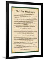 Sh*t My Sheen Says Charlie Sheen Quotes Movie-null-Framed Art Print