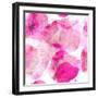 Shabby-Chic Roses, Gerberas and Peonies Seamless Pattern. Abstract Watercolor and Photo Picture. Mi-Liia Chevnenko-Framed Art Print