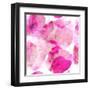 Shabby-Chic Roses, Gerberas and Peonies Seamless Pattern. Abstract Watercolor and Photo Picture. Mi-Liia Chevnenko-Framed Art Print