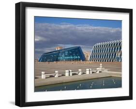 Shabyt Palace of Arts and Palace of Independence, Astana, Kazakhstan, Central Asia, Asia-Jane Sweeney-Framed Photographic Print