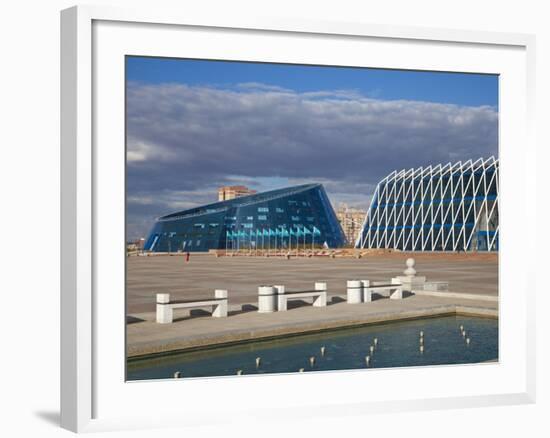 Shabyt Palace of Arts and Palace of Independence, Astana, Kazakhstan, Central Asia, Asia-Jane Sweeney-Framed Photographic Print