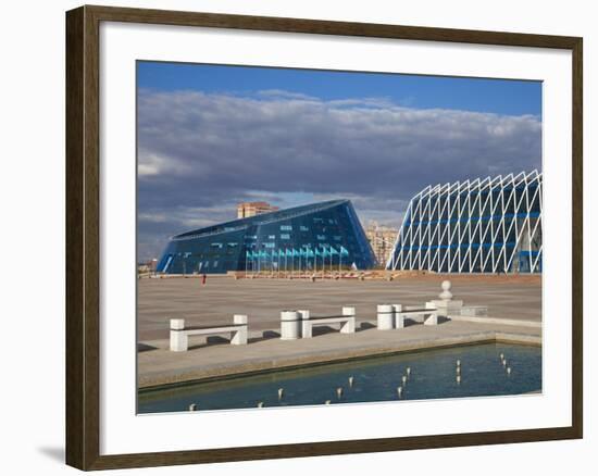 Shabyt Palace of Arts and Palace of Independence, Astana, Kazakhstan, Central Asia, Asia-Jane Sweeney-Framed Photographic Print