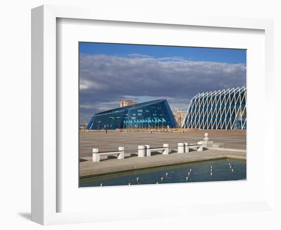 Shabyt Palace of Arts and Palace of Independence, Astana, Kazakhstan, Central Asia, Asia-Jane Sweeney-Framed Photographic Print