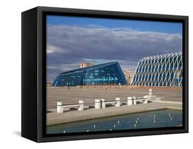 Shabyt Palace of Arts and Palace of Independence, Astana, Kazakhstan, Central Asia, Asia-Jane Sweeney-Framed Stretched Canvas