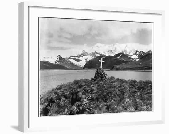 Shackleton's Grave at Grytviken-null-Framed Photographic Print