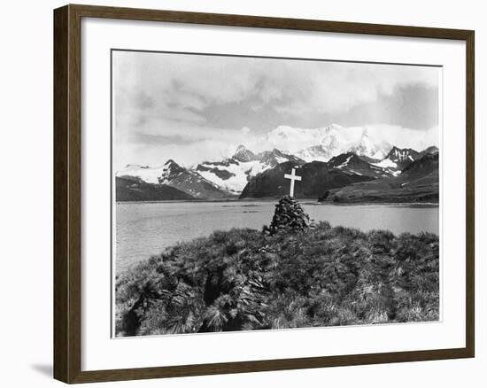 Shackleton's Grave at Grytviken-null-Framed Photographic Print