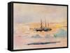 Shackleton's Ship, the Nimrod, in Mcmurdo Sound, 1912-George Marston-Framed Stretched Canvas