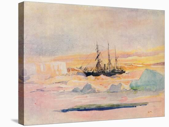 Shackleton's Ship, the Nimrod, in Mcmurdo Sound, 1912-George Marston-Stretched Canvas