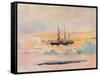 Shackleton's Ship, the Nimrod, in Mcmurdo Sound, 1912-George Marston-Framed Stretched Canvas