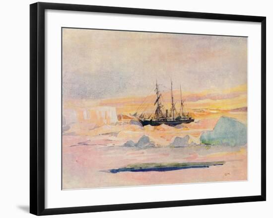 Shackleton's Ship, the Nimrod, in Mcmurdo Sound, 1912-George Marston-Framed Giclee Print