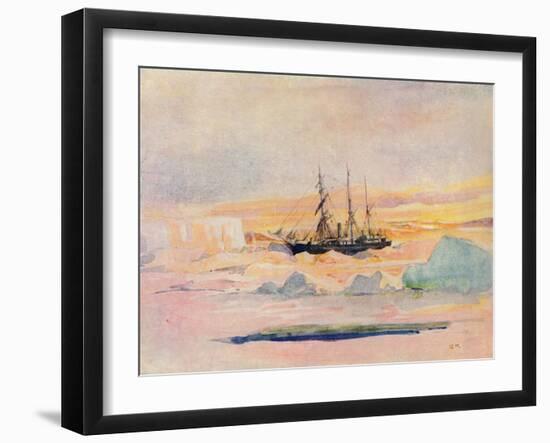 Shackleton's Ship, the Nimrod, in Mcmurdo Sound, 1912-George Marston-Framed Giclee Print