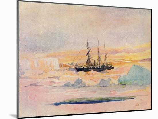 Shackleton's Ship, the Nimrod, in Mcmurdo Sound, 1912-George Marston-Mounted Giclee Print