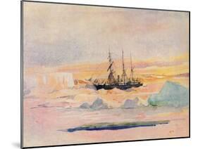 Shackleton's Ship, the Nimrod, in Mcmurdo Sound, 1912-George Marston-Mounted Giclee Print