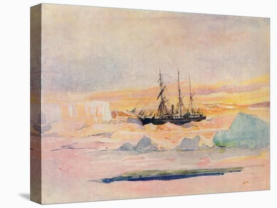 Shackleton's Ship, the Nimrod, in Mcmurdo Sound, 1912-George Marston-Stretched Canvas