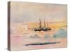 Shackleton's Ship, the Nimrod, in Mcmurdo Sound, 1912-George Marston-Stretched Canvas