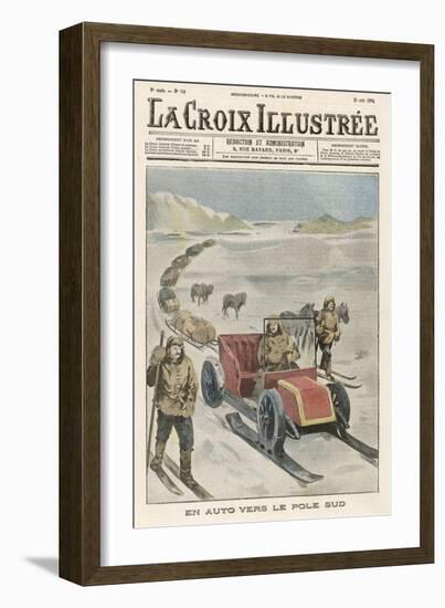 Shackleton's South Pole Car-null-Framed Art Print