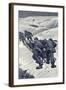 Shackleton, Sledging, 1908-Stanley Wood-Framed Art Print