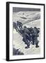 Shackleton, Sledging, 1908-Stanley Wood-Framed Art Print