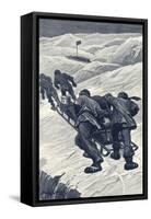 Shackleton, Sledging, 1908-Stanley Wood-Framed Stretched Canvas