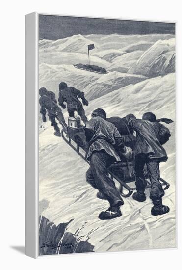 Shackleton, Sledging, 1908-Stanley Wood-Framed Stretched Canvas