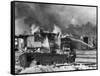 Shacks of Bonus Army Burning in Washington DC-null-Framed Stretched Canvas