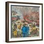 Shacktown (`Hooverville') Being Burned Down by Orders of the City Authorities-Ronald Ginther-Framed Giclee Print