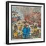 Shacktown (`Hooverville') Being Burned Down by Orders of the City Authorities-Ronald Ginther-Framed Giclee Print